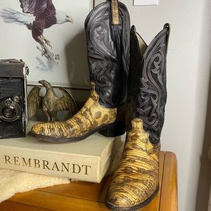 Dan Post Mens Python Leather Cowboy Boost Size 9